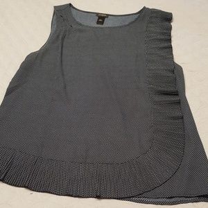 Ann Taylor Navy polka-dot shirt